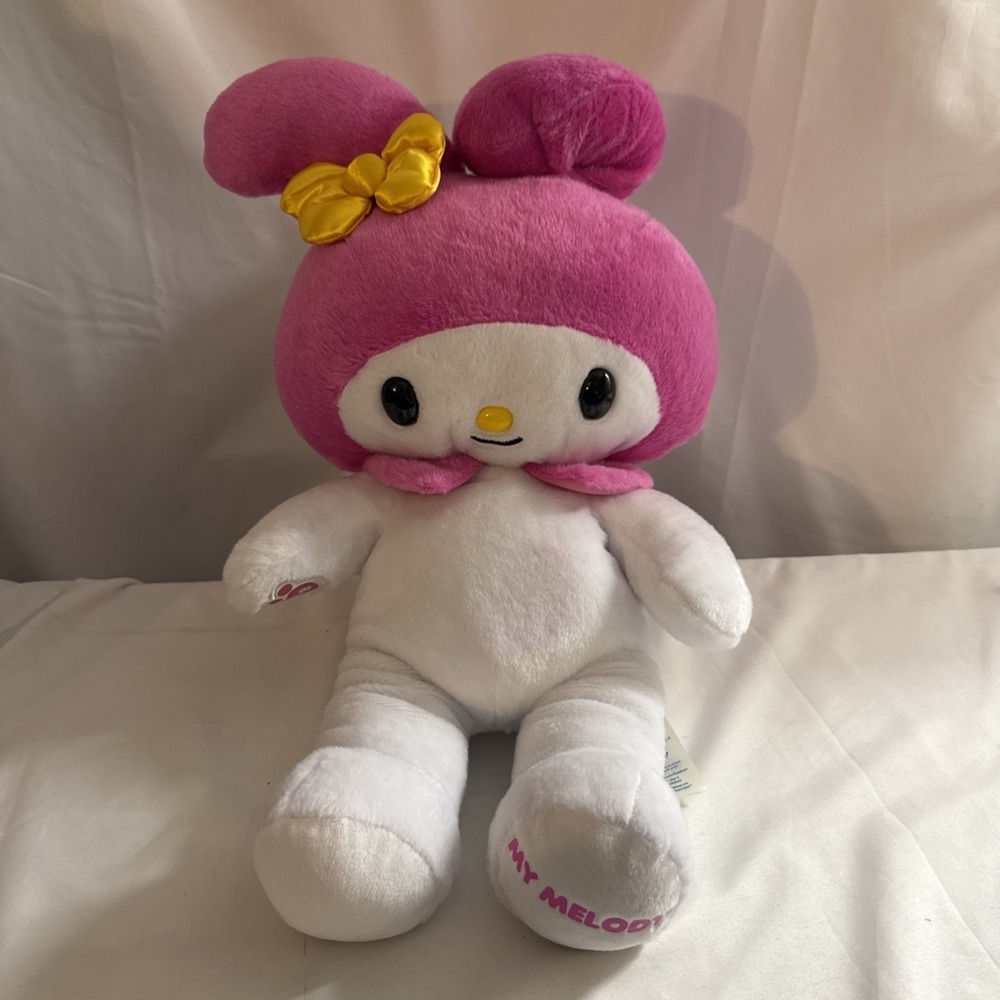 Build‑A‑Bear Hello Kitty x My Melody Plush 18″ Preowned No Outfit/Tags